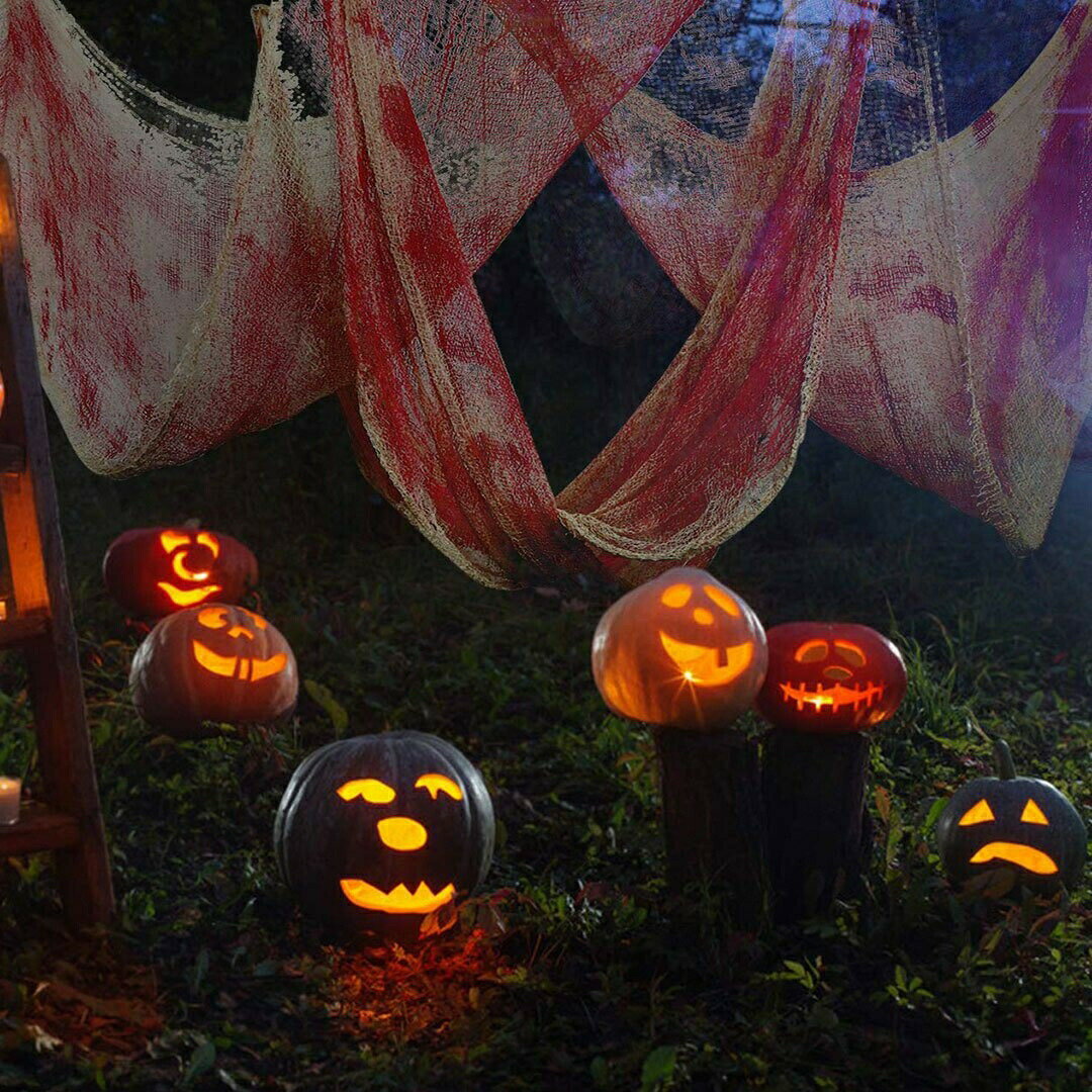 【期間限定DEALポイントバック15%】 ハロウィン 装飾 血濡れ綿紗 血まみれのガーゼ 布 70×190 仮装 雑貨 ホラー リアル 本格的 誕生日 飾り付け...