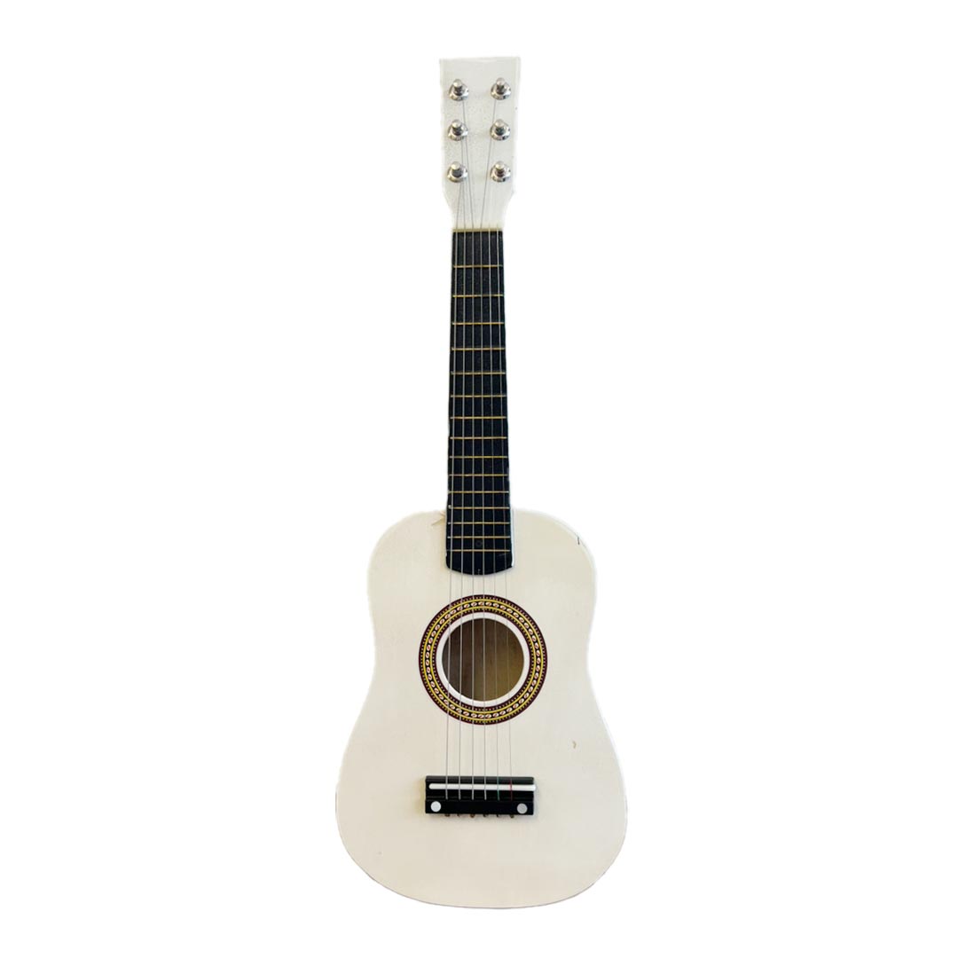 【訳あり/傷あり/塗装ムラあり】 子供用 アコースティックギター ホワイト 木製 21インチ ミニギター キッズギター 弦楽器 楽器 幼児 小学生 キッズ 初心...