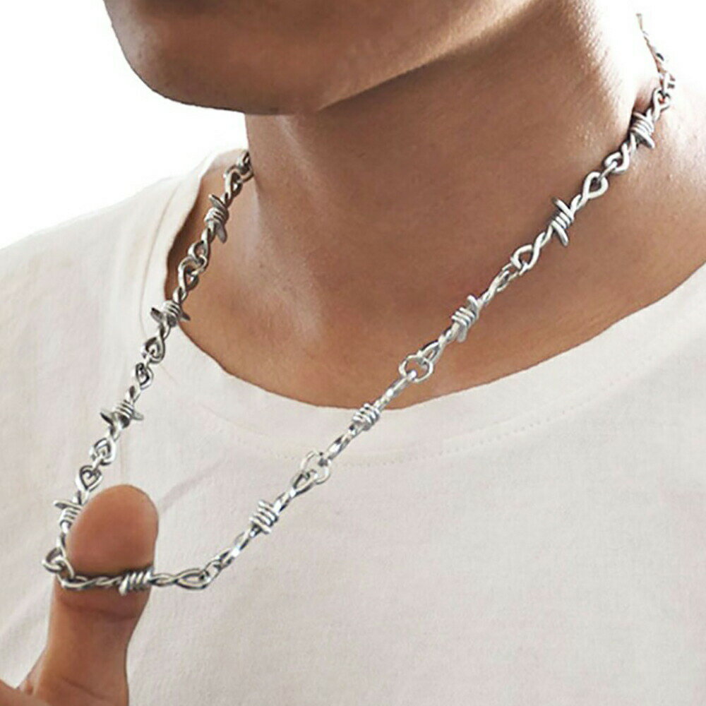 【在庫限り】【期間限定DEALポイントバック15%】【普通郵便発送】 ネックレス 有刺鉄線型 アクセサリー メンズ レディース ユニセックス ジュエリー 単品 ...