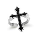 【期間限定DEALポイントバック15%】 【在庫限り】 リング 黒 十字架 クロス キリスト 指輪 シルバーアクセサリー ヒップホップ アクセサリー ジュエリー...