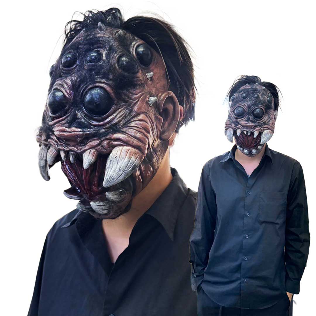 マスク 大蜘蛛のお面 ハロウィン 被り物 かぶりもの 帽子 サプライズ リアル ホラー 妖怪 化け物 化物 怪異 蜘蛛 スパイダー おもしろ グッズ コスプレ ...