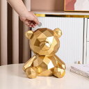 【期間限定DEALポイントバック15％】 貯金箱 クマさん ポリゴン 全4カラー 置物 おしゃれ 可愛い コイン バンク インテリア 置物 オブジェ 装飾 飾り クリエイティブ 誕生日 プレゼント ギフト お祝い ホームインテリア 卓上 リビング 熊 テーブル プレゼント ギフト