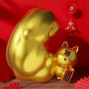 【製造待ち】風水 置物 右手 スーパーストロング マッスル 招き猫 ゴールド 富 招財 金 風水アイテム 金運アップ ガテン系 財運 金運 置物 健康 仕事 家...