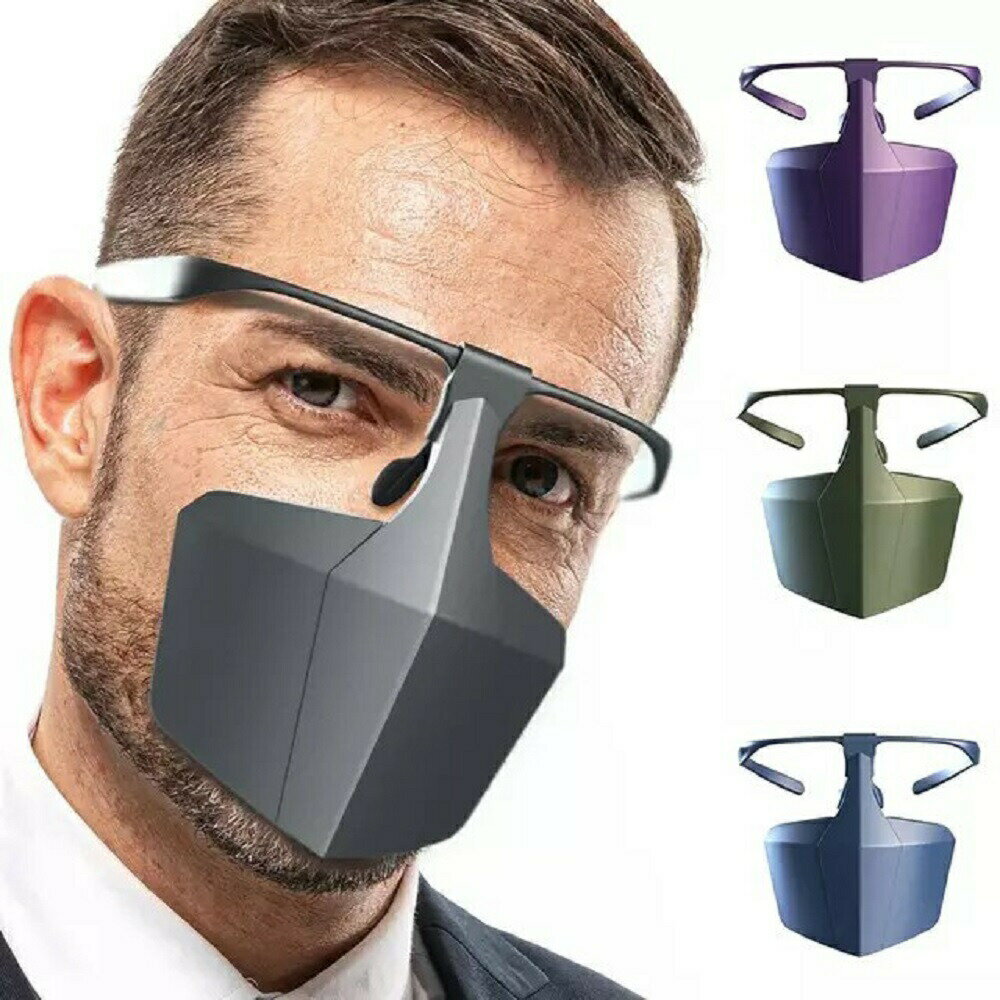 【在庫限り】【期間限定DEALポイントバック15％】 プラスチックマスク 口元シールド 青色or黒色 マスク 衛生マスク メガネタイプ シールド 業務用 調理用 医療用 耳が痛くならない レストラン ホテル フェイスシールド プラスチックマスク 軽量 PC素材 軽量 便利 簡単