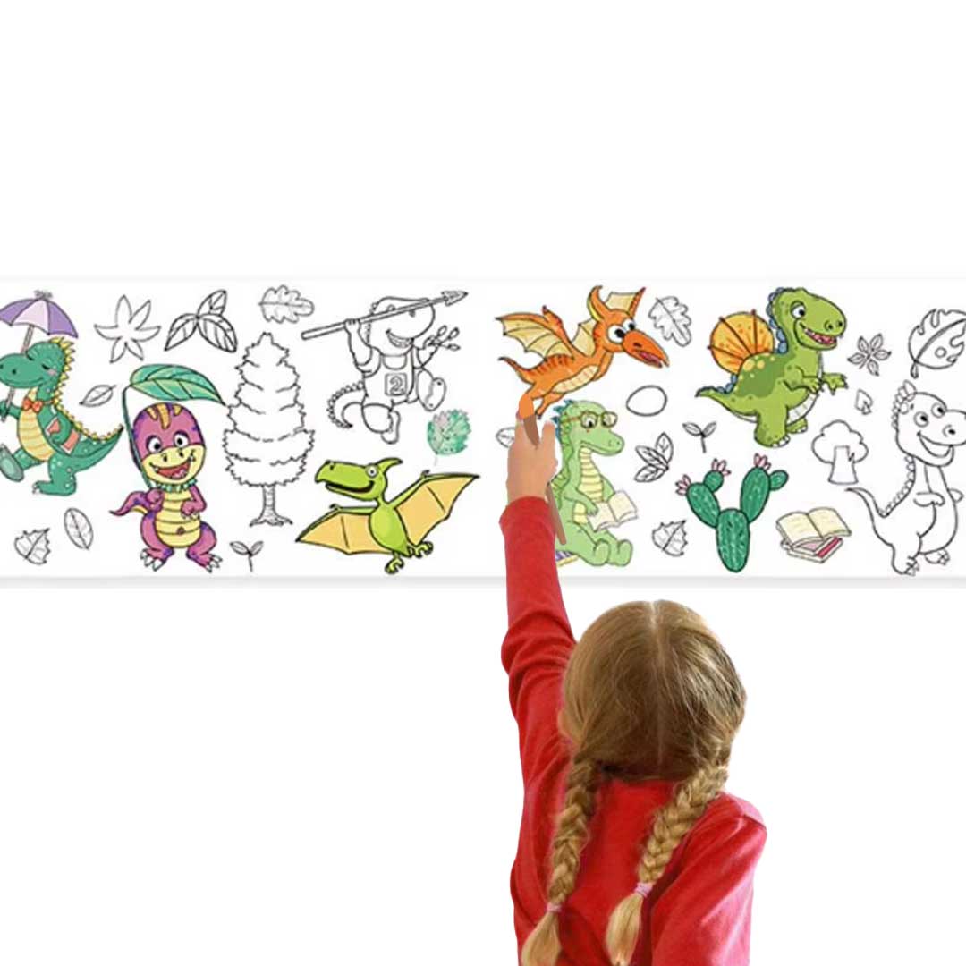 塗り絵 ロール 巻物 3M 恐竜 プリンセス ドレス 長い ロング みんなで 一人で 飽きない 絵柄 ぬり絵 ぬりえ 落書き アート 色ぬり 巻き物 ペーパーロ...