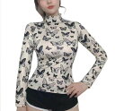 【期間限定DEALポイントバック15%】 【在庫限り】 バタフライ 蝶 蝶柄 ハイネック トップス 海外ファッション 海外セレクト タートルネック 韓国 韓流 ...