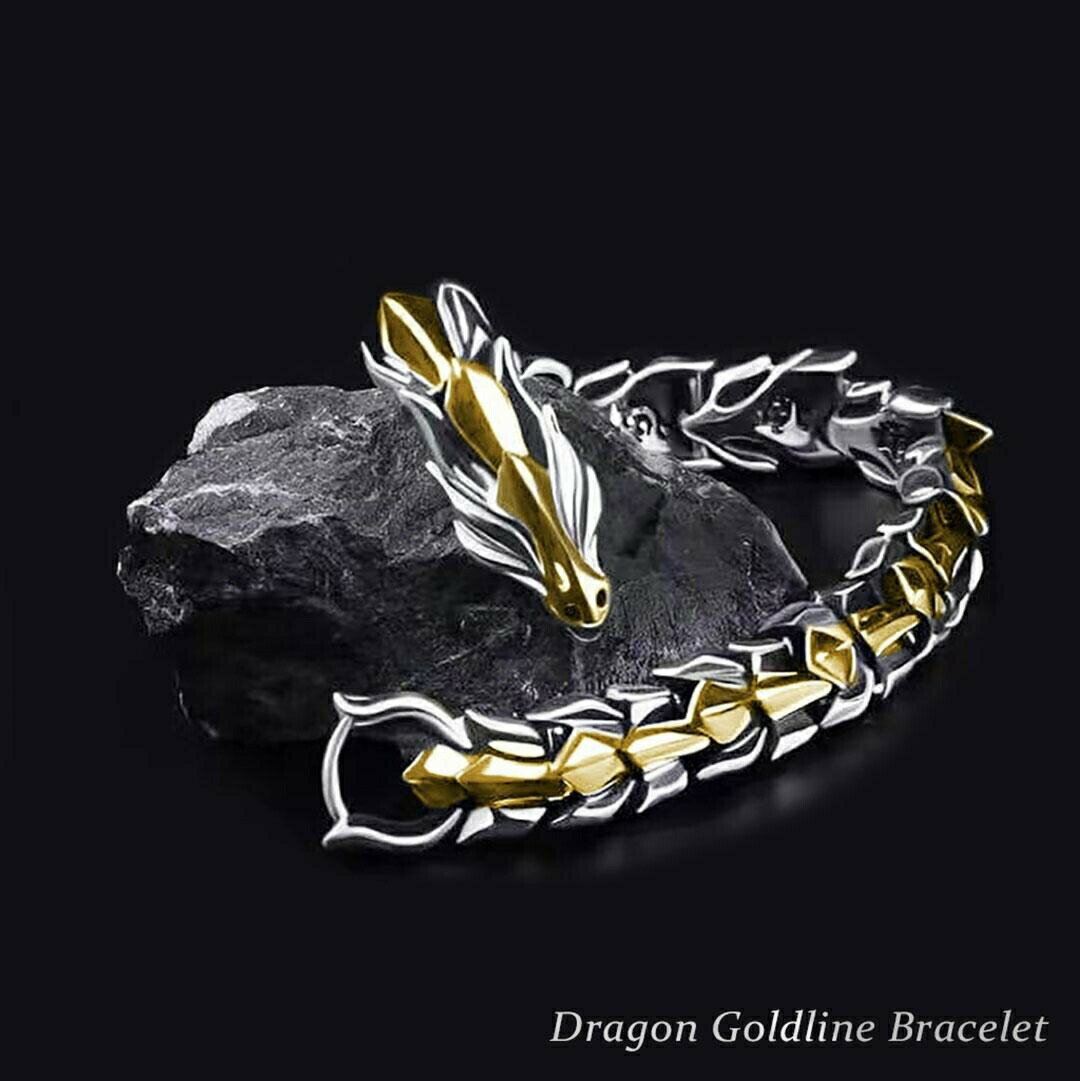 【期間限定DEALポイントバック15%】【普通郵便発送】 ブレスレット ドラゴン ゴールドライン 腕輪 アクセサリー ヒップホップ ジュエリー ジュエル jew...