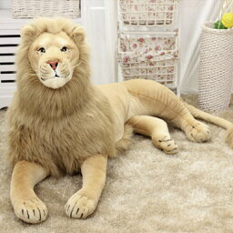 【人気商品】 ぬいぐるみ ライオン クッション 特大 1.1m LION 百獣の王 抱き枕 動物 アニマル かわいい チャーミング おもちゃ 誕生日 クリスマス ギフト サプライズ 友人 家族 パーティー 恋人 お遊戯会 子供 イベント