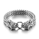 【在庫限り】【期間限定DEALポイントバック15%】【普通郵便発送】 ブレスレット 虎 輪を咥える トラ タイガー Tiger 腕輪 アクセサリー ヒップホップ...