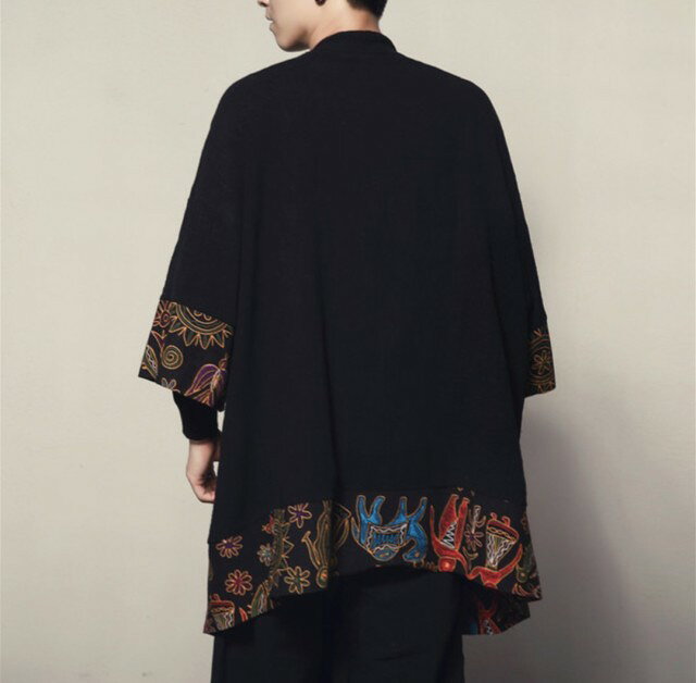 【期間限定DEALポイントバック15％】 鳥　民族　法被 半纏 はんてん ハッピ 長半纏 半天 袢天 半被 鯉 お祭り衣装 大祭 祭禮 神輿 イベント ユニフォーム カーディガン