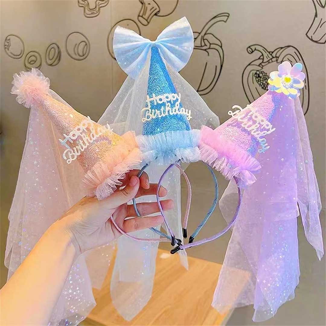 カチューシャ ハッピーバースデー プリンセスカチューシャ お姫様 3カラー バースデーハット happy birthday 誕生日 会 パーティー イベント イ...