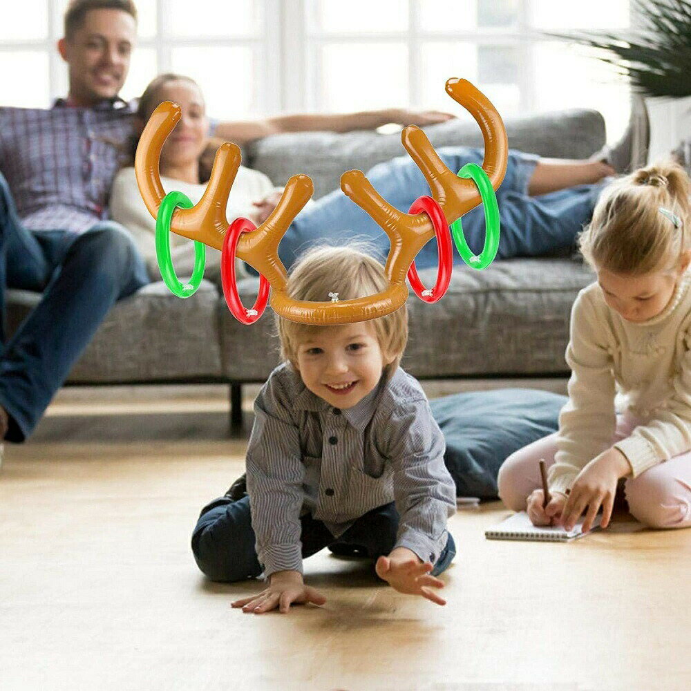 今だけ10%OFF 12/11終了 玩具 輪投げ トナカイ パーティーゲーム 宴会ゲーム パーティーグッズ 宴会グッズ ゲーム 家族 子供 盛上げる 風船 動物...