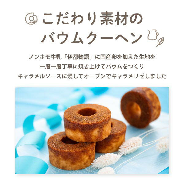 お菓子 ギフト 個包装 バウムクーヘン | 博多風美庵 糸島プディング キャラメリゼバウム 9個入 【0】 宅急便発送 proper fuubian-10000809 博多風美庵 楽天市場店 サンプル画像3