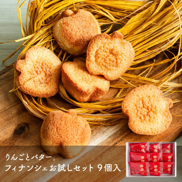 【メール便】 りんごとバター。 フィナンシェお試しセット 9個入 メール便 宅急便発送 mailbin