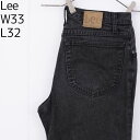 【中古】 Lee リー W33 ブラックデニム ボトム パンツ 古着 黒 12182 ユーズド USED 中古 レトロ メンズ レディース 一点物 アメカジ(4)