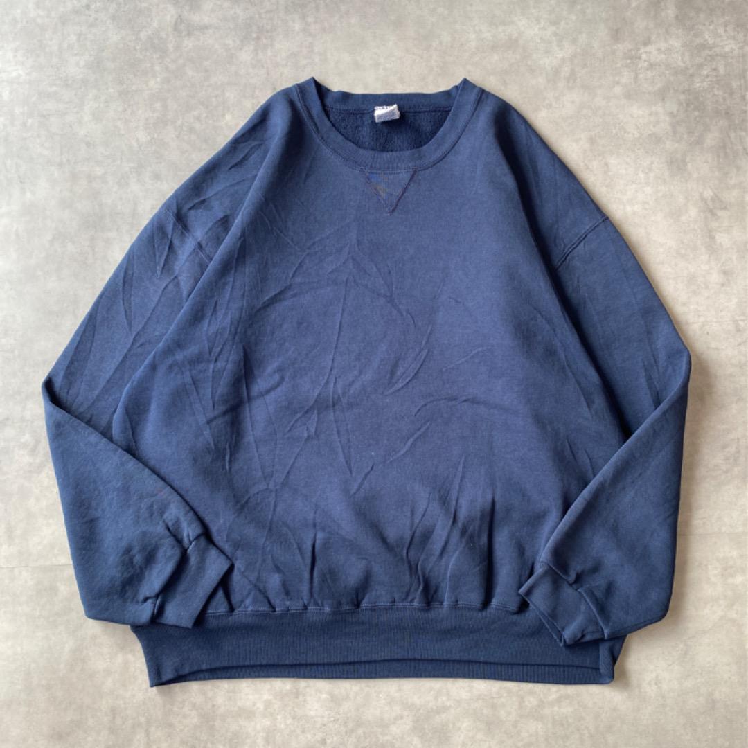 【中古】ラッセルアスレチック スウェット 古着 無地 90s 2XL 紺 12586 ユーズド USED 中古 レトロ メンズ レディース 一点物 アメカジ 古着