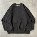 【中古】スウェット 古着 プルオーバー USA製 無地 L 黒 ブラック 12614 ユーズド USED 中古 レトロ メンズ レディース 一点物 アメカジ 古着