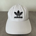 【中古】adidas アディダス 帽子 キャップ ロゴ トレフォイル 白 15318 ユーズド USED 中古 レトロ メンズ レディース 一点物 アメカジ 古...