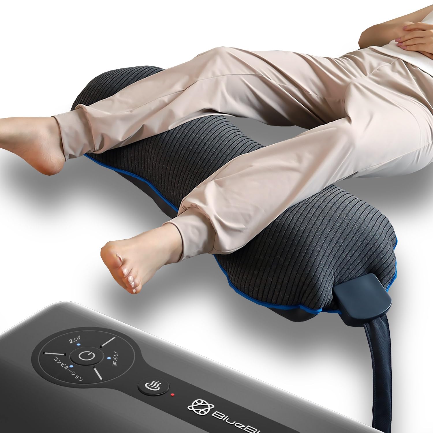 足枕 寝ながらストレッチ 動く足枕 温熱 ブルーブラッドエアテックフットピロー 睡眠グッズ フットケア あったか 足の冷え対策 あしまくら 化粧箱入り ギフト