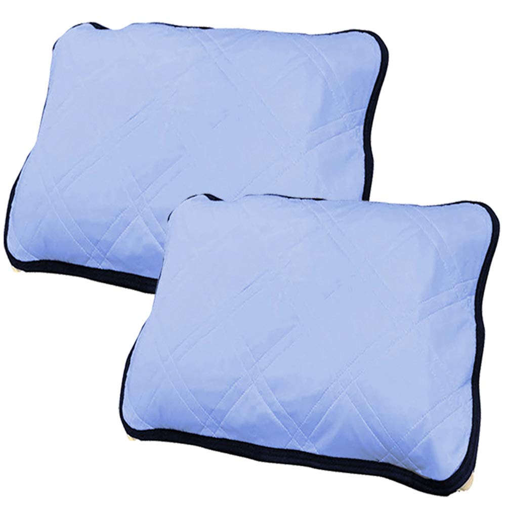 EiYU 枕パッド ひんやり接触冷感 ブルー 43x63cm 2枚組入