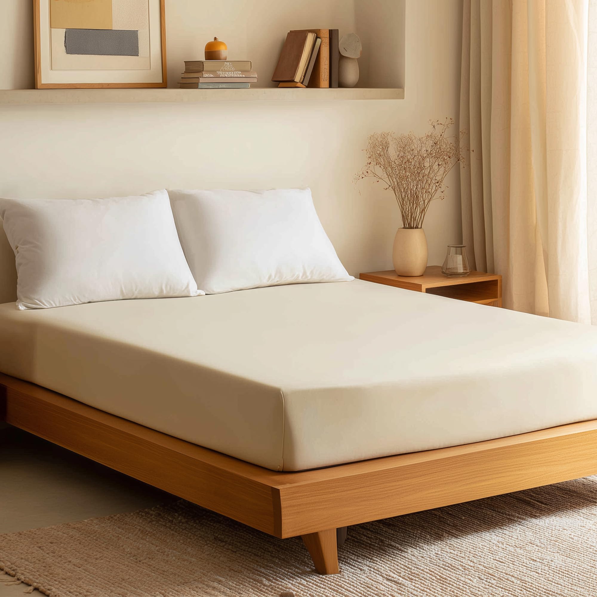 DIHACOZ 【バイオ酵素×超やわらか仕上げ】 ボックスシーツ 毛玉なし 吸水速乾 セミダブル 素肌にやさし..