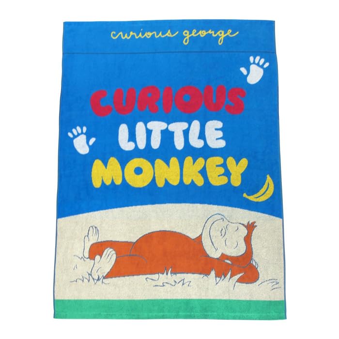 リヴェール おさるのジョージ お昼寝ケット タオルケット ブランケット 大判バスタオル 綿100％ 保育園..