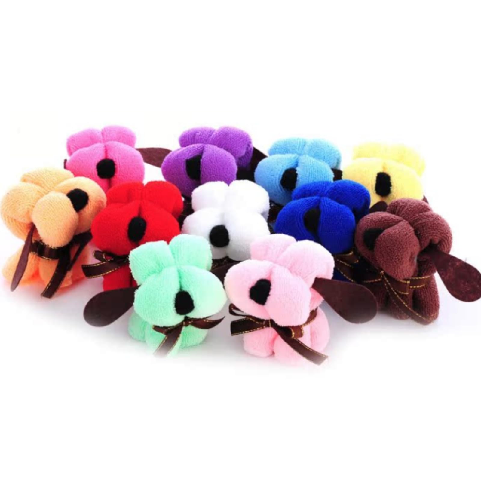 All Trust プチギフト タオル ミニタオル ミニ ハンカチ 子供 結婚式 送別会 退職 犬 色ランダム (30個セット)