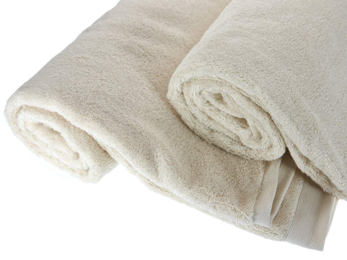 【Imabary】今治認定ブランド スーピマコットン 今治 エンジェルタオル バスタオル （60x125cm 2枚セット） (ベージュ)