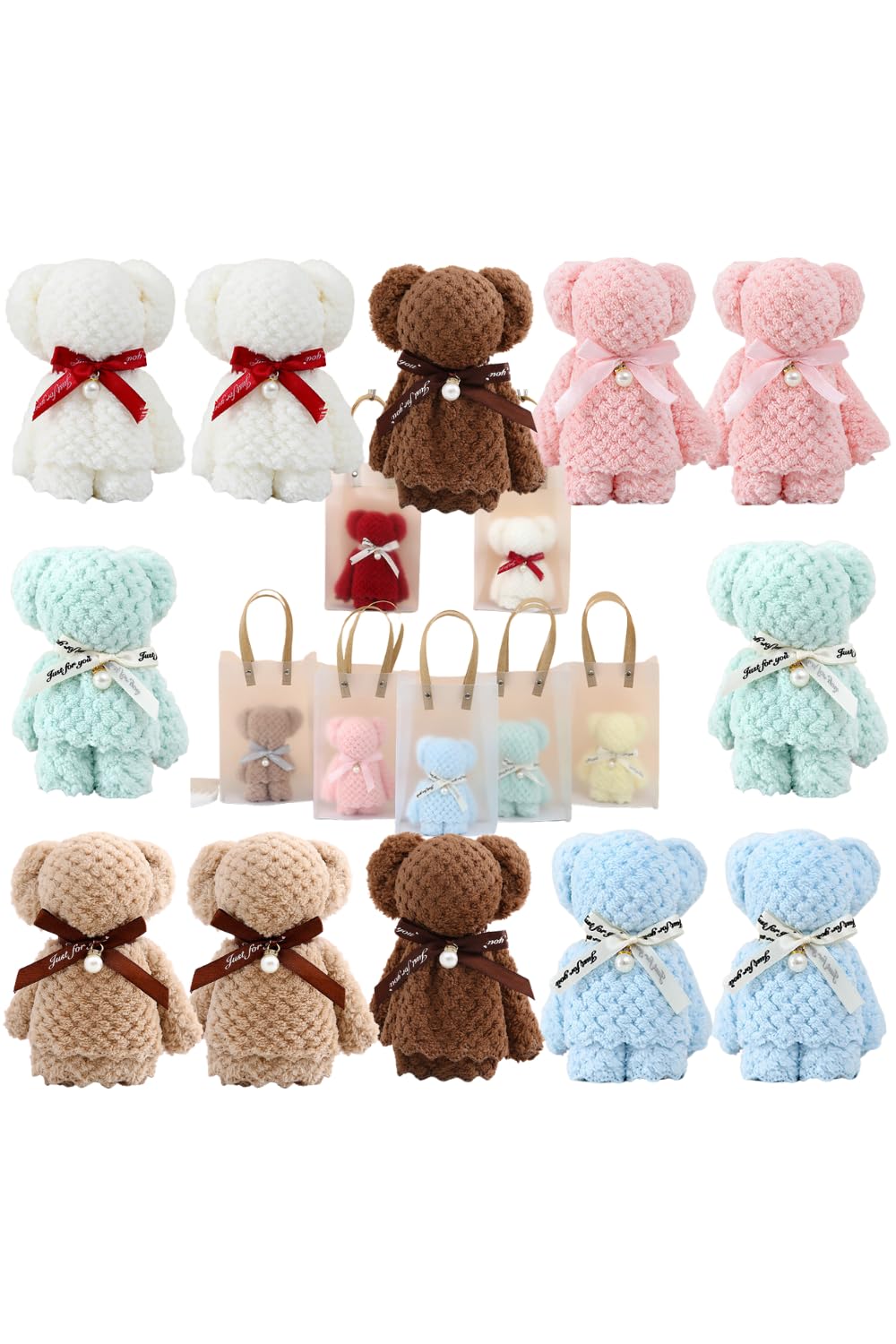 タオル12個セット ハンカチ プチギフト ハンドタオル プレゼントプチギフト ベアー ギフト 景品 退職 退院 引っ越しの挨拶 結婚式 お返し粗品 メッセージカ...