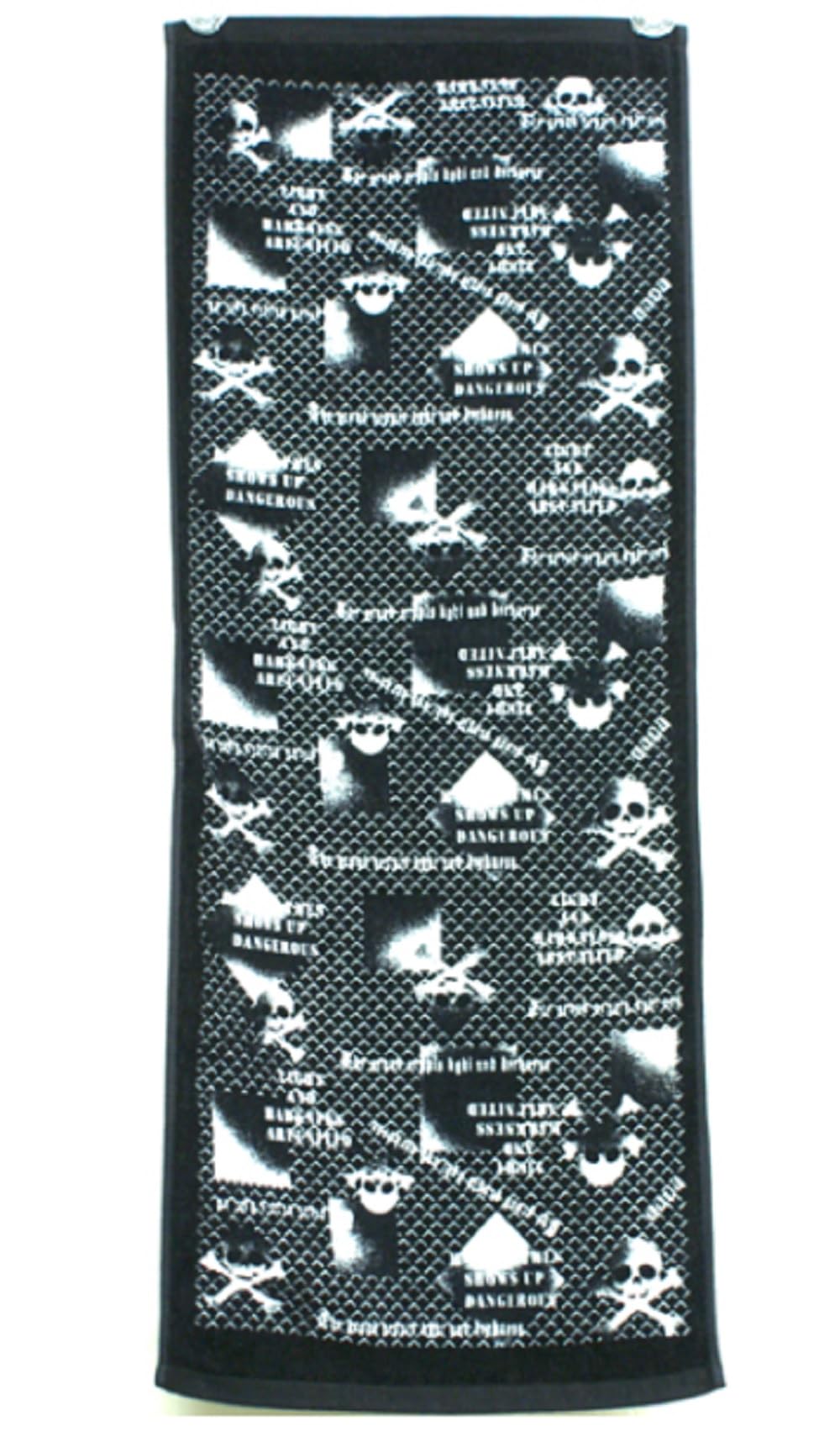 ドクロ柄:スカル染料プリント_フェィスタオル 今治で生産した、日本製の商品です