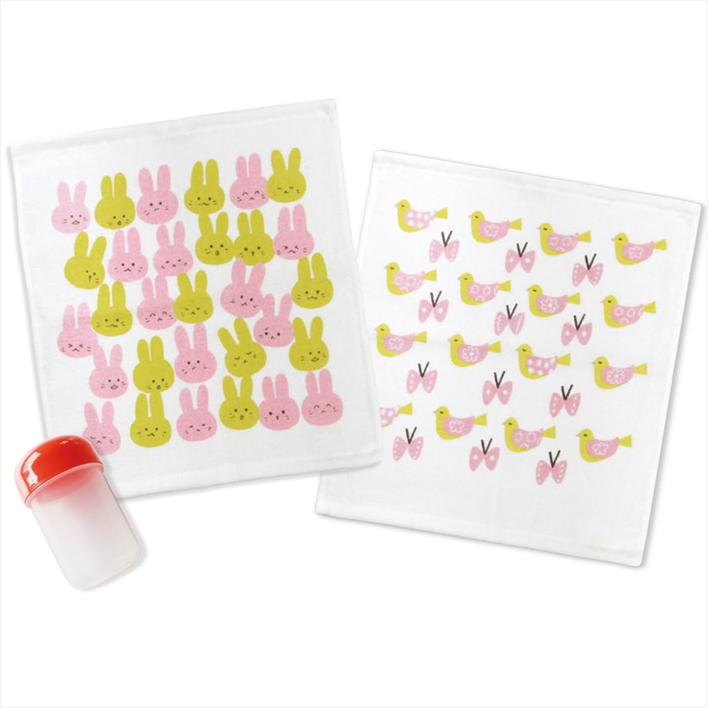 金野タオル 日本製 おしぼり タオル ケース付き 2枚セット 抗菌 ゆめさんぽ 約29×32cm おてふきキュッキュッ 泉州 ギフト