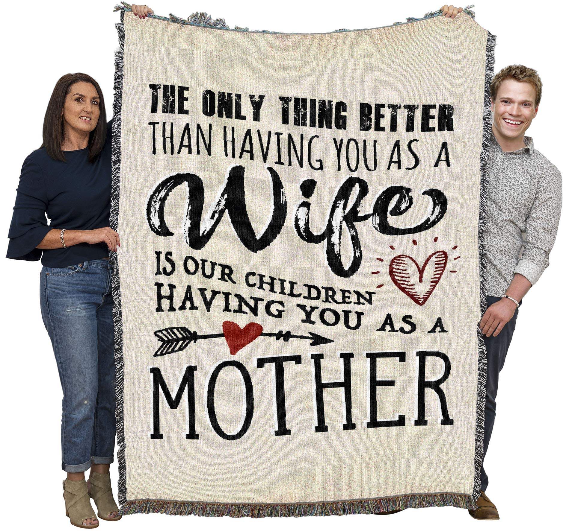 Pure Country Weavers The Only Thing Better Wife 子供用母用ブランケット - ギフトタペストリー コットン織 - ...
