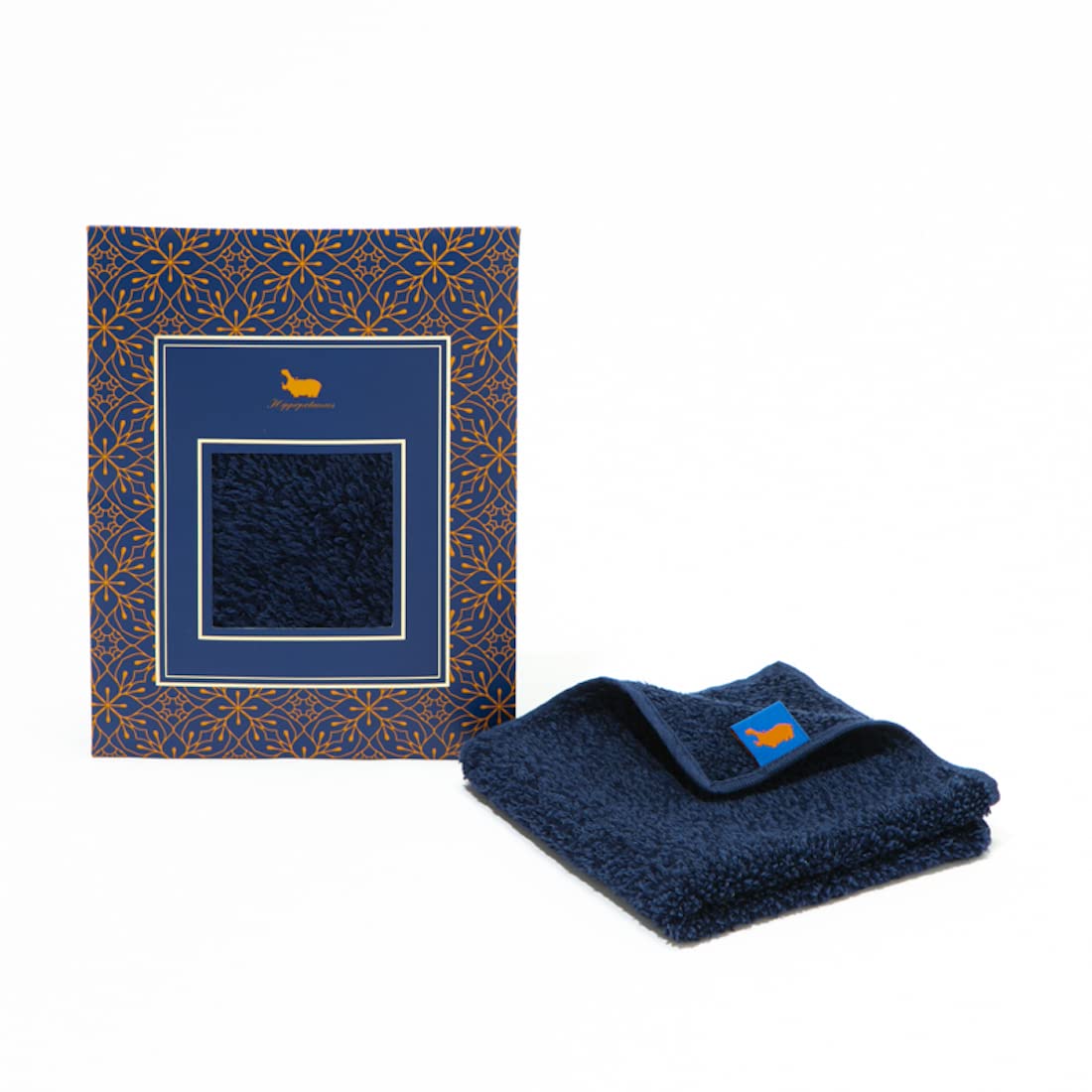 ハンカチ ハンドタオル ギフト ヒポポタマス Hippopotamus タオルギフト 封筒入り 今治 オーガニック タオル 25x25cm ブランド 高級タオル 綿 コットン バンブーレーヨン ふわふわ 長持ち 今治産