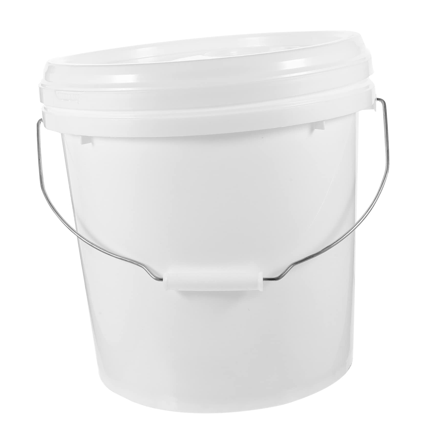 HOMSFOU 5l フタ付きバケツ 蓋付きバケツ ゲロ 餌 ペイント アート 掃除 モップ 釣り 水桶 大きい口 白い