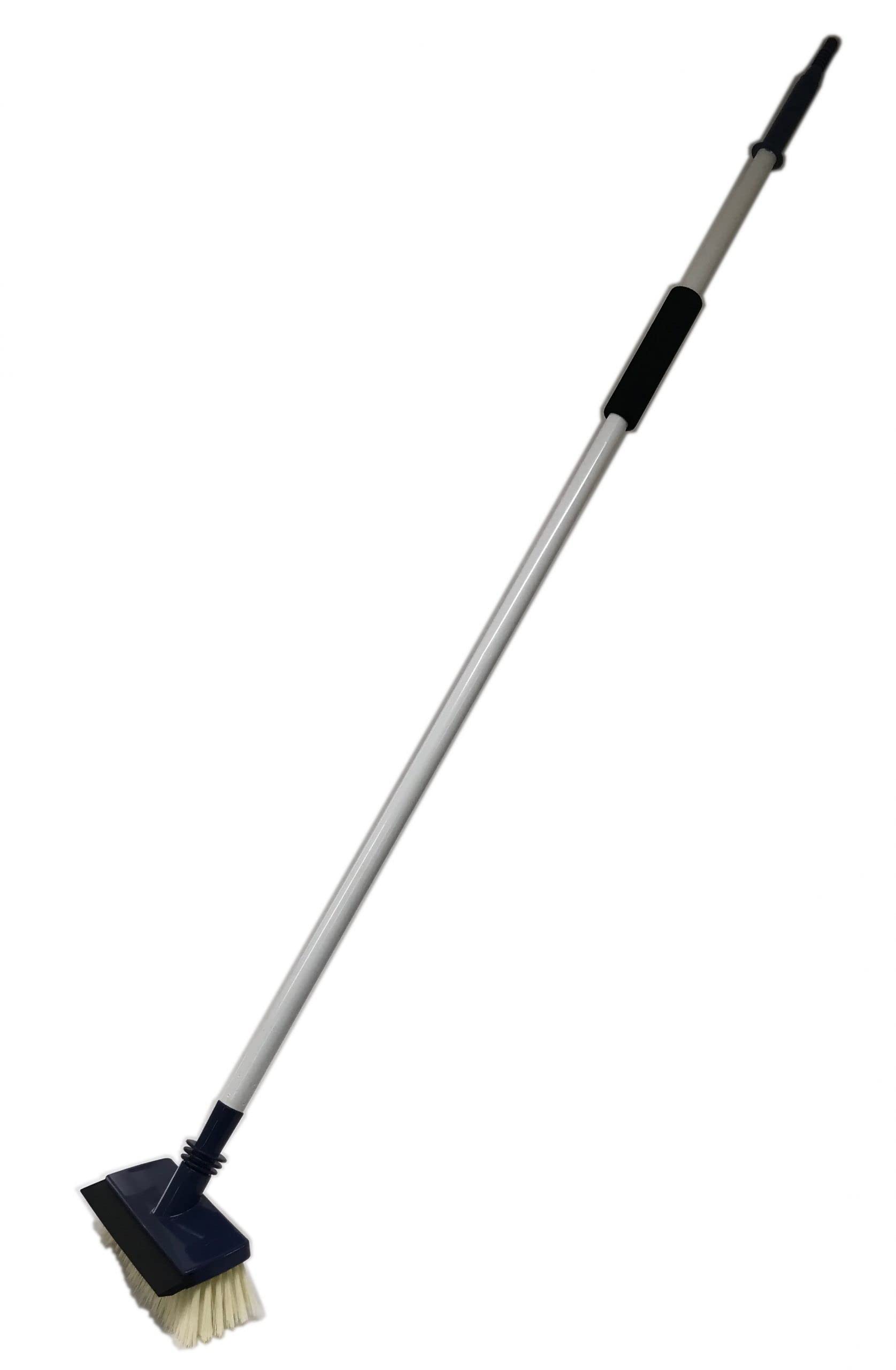 日本クリンテック 通水デッキブラシ 幅23cm 全長143cm ロングサイズ 業務用 現場 厨房 廊下 玄関 窓 水切りワイパー付 【お得な3本セット】