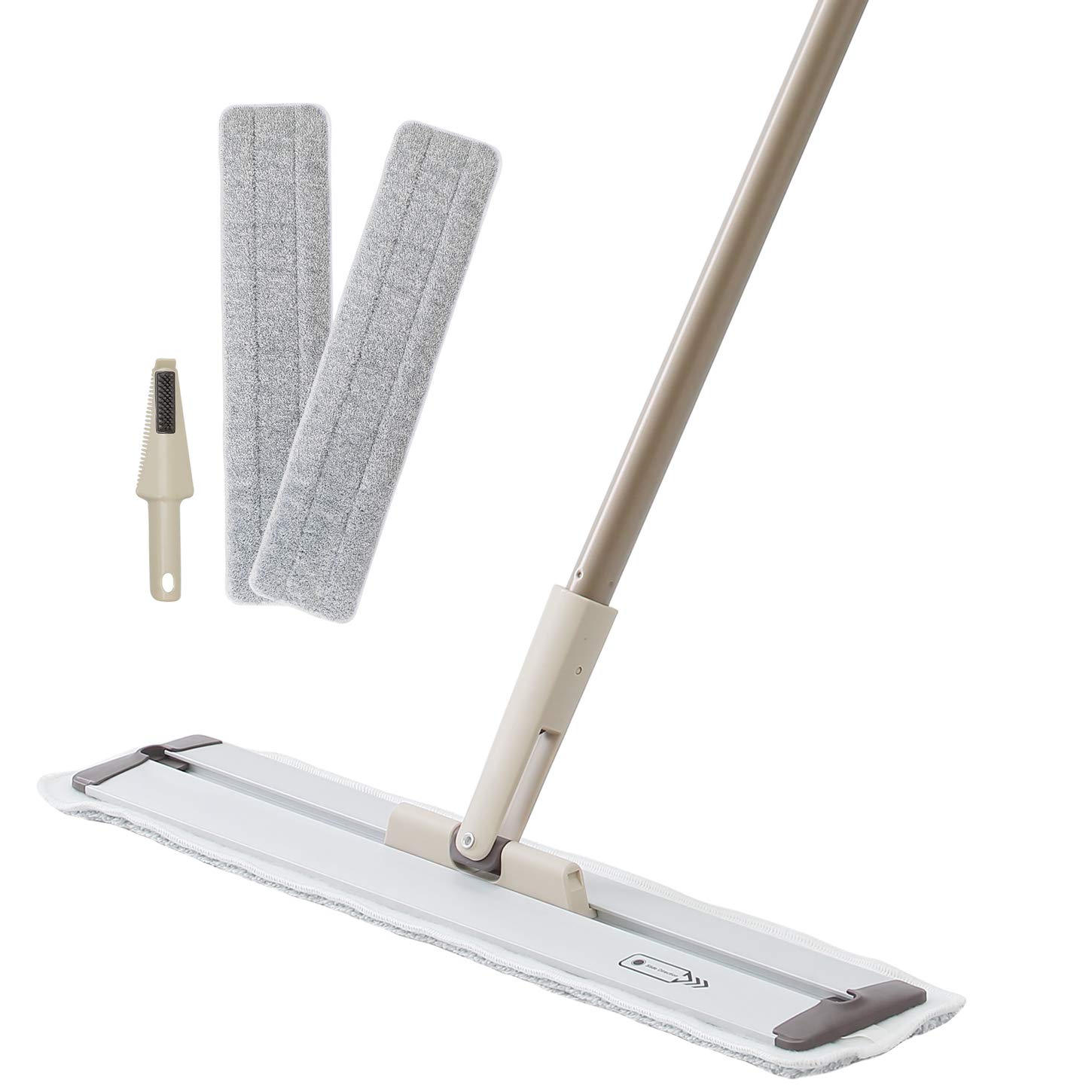 Eyliden. フロアモップ フロアワイパー モップ 水拭き 乾拭き フローリング 掃除 クロス2枚 取替用 ス..