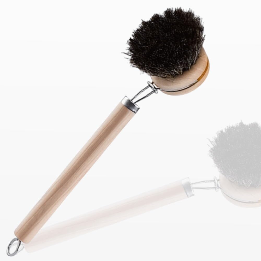 ［HAPPY SINGU RABO］たわし タワシ キッチンブラシ 束子 ハンドル 柄付き 【面で洗うからキズつけにく..