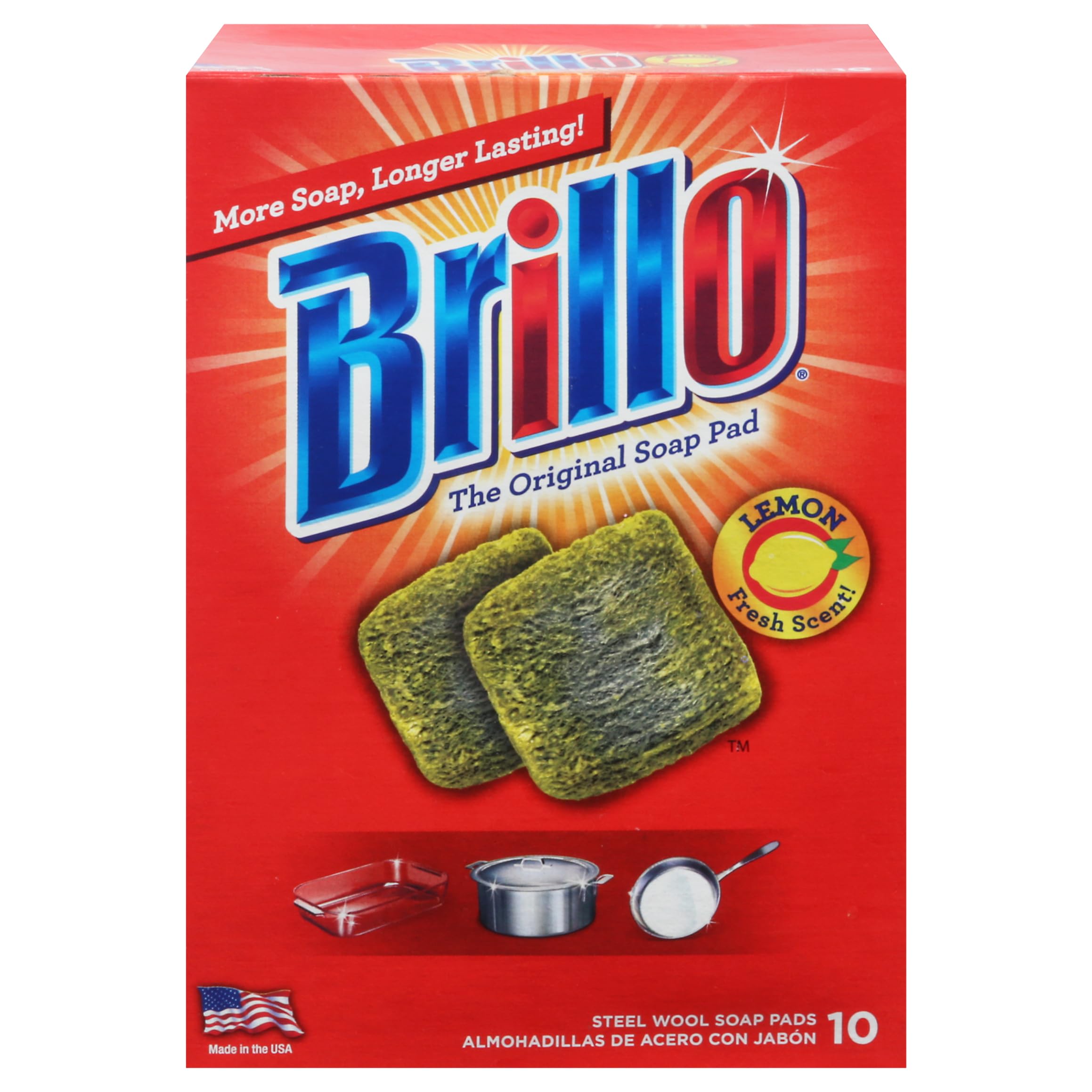 Brillo(ブリロ) ソープパッド レモン 10個入