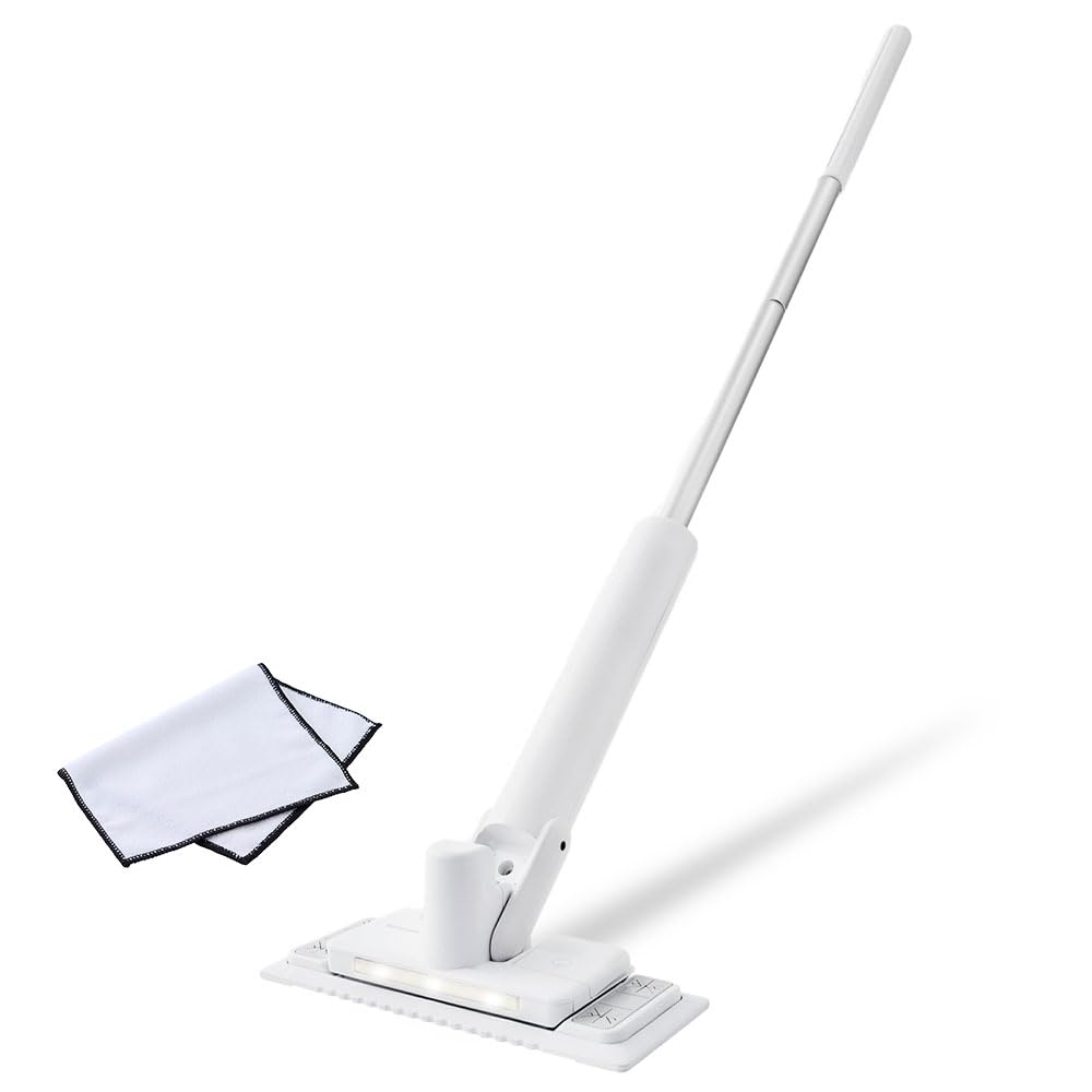 【振動回数毎分1000回】アイリスオーヤマ 電動モップ モップクリーナー 電動フロアワイパー フロアワイパー 電動式 水拭き 乾拭き ミニ ハンディ SWD-A-W ホワイト