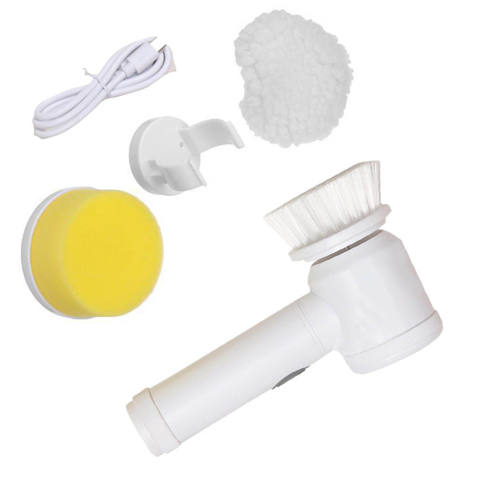 電動ポリッシャー コードレスクリーナー 高速回転 お掃除ブラシセット 3種ヘッド付 軽量 万能 防水 頑..