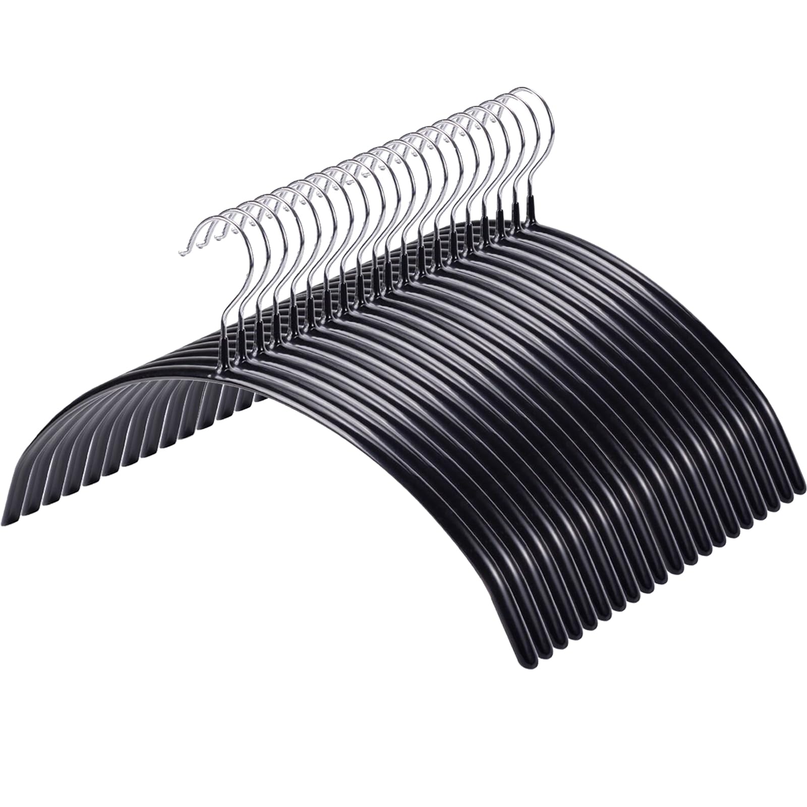 HOSUR ハンガー すべらない 跡がつかないハンガー 20本 型崩れ防止 かたくずれ防止 はんがー 洗濯ハンガー 省スペース スーツハンガー ブラック