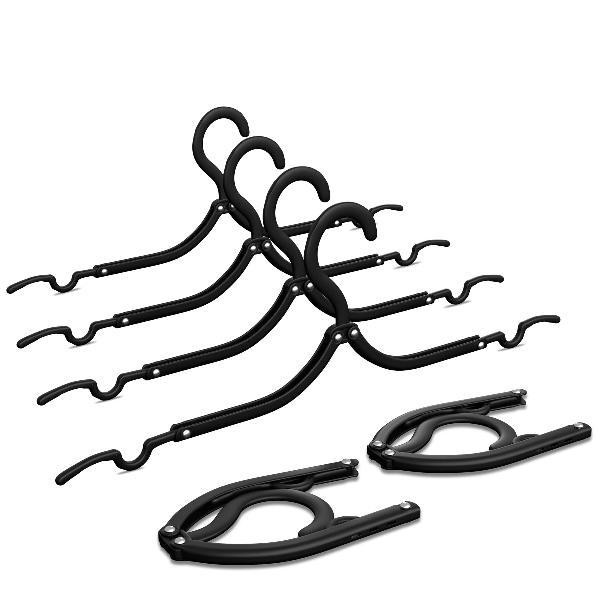 NICEDACK プレミアムトラベルハンガー折りたたみ式、12パックポータブル折りたたみ式ハンガー、スーパーベアリング折りたたみ式ハンガー、耐久性および高温折り...