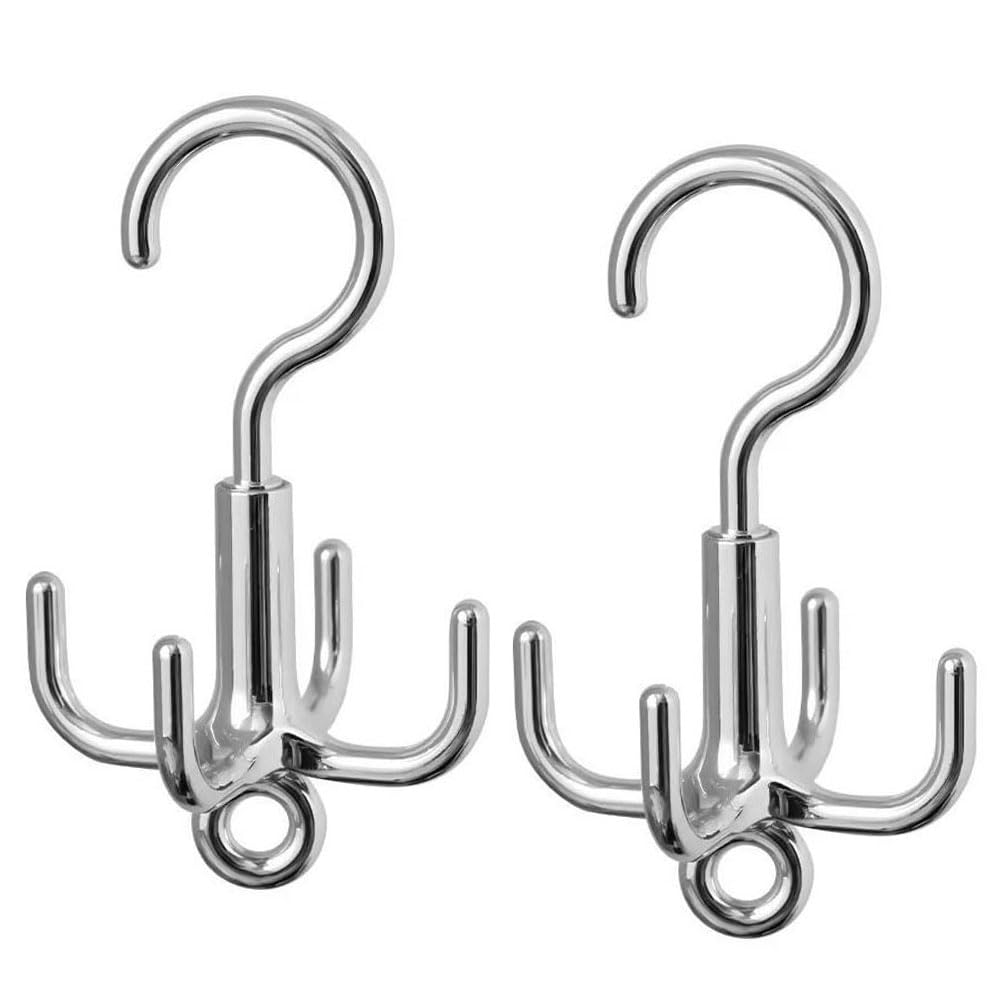 ハンガー 2本セット タコ足ハンガー 収納ハンガー 多足ハンガー 多機能ハンガー マルチハンガー バッグハンガー 収納 整理整頓 多収納 回転式 スタッキング 鞄 かばん 帽子 ネクタイ マフラ