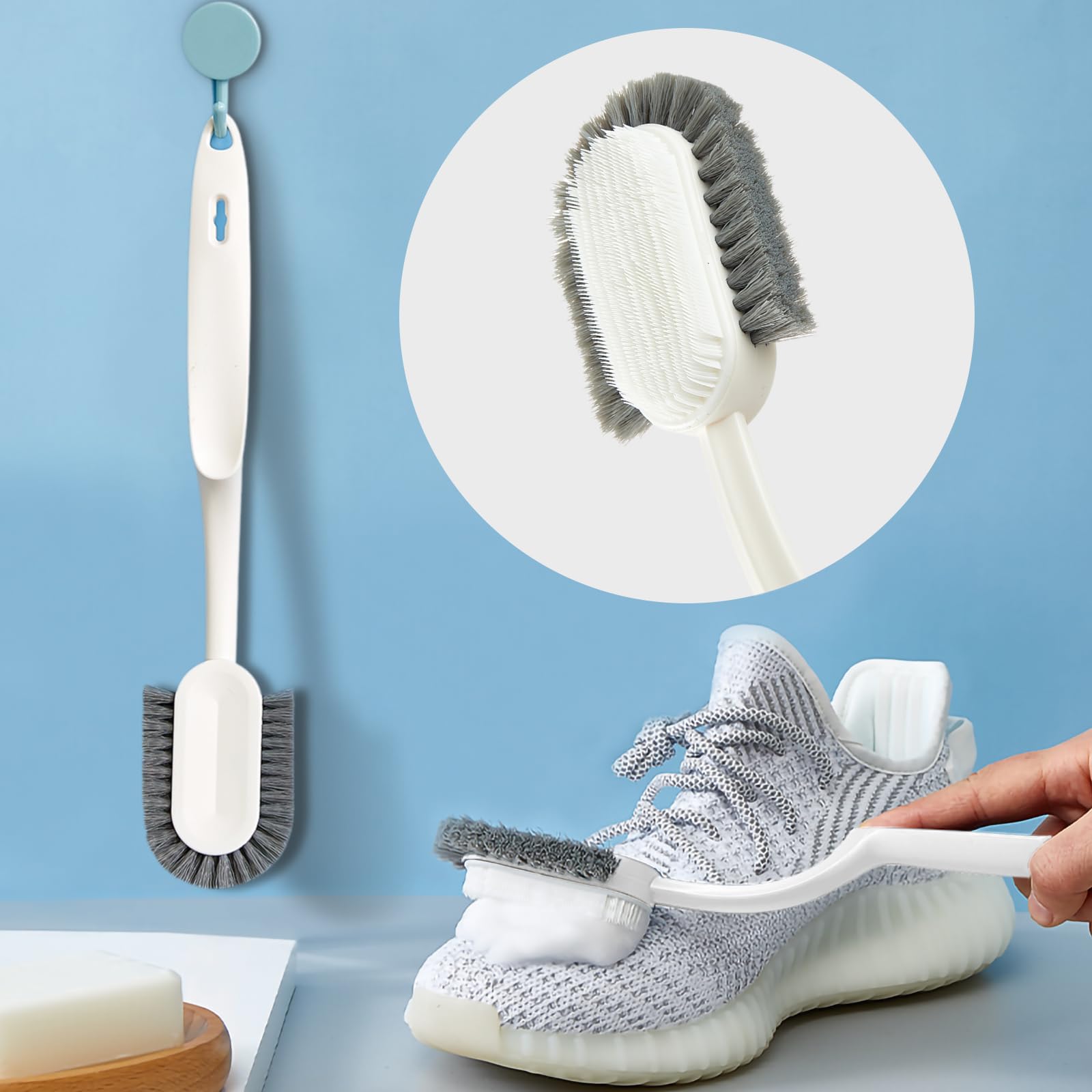 ZASA 靴ブラシ スニーカー・レザー用 シューズクリーナー 多用途 靴洗いブラシクラシックブラシ ホワイトブラシ シューズブラシ 子供用靴洗いブラシ クリーニング用品 靴クリーナー ソフト