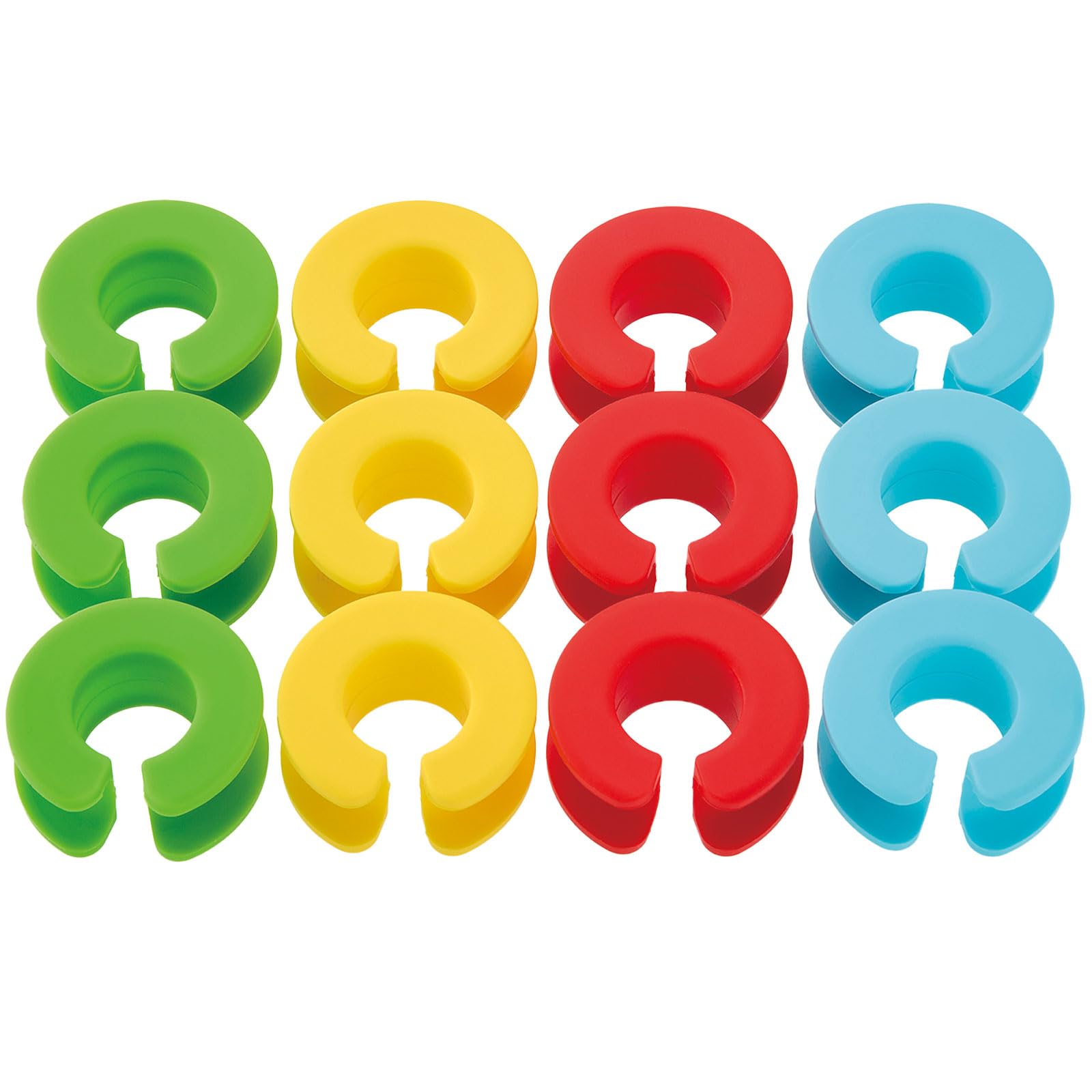 愛着良品(Aichakuryouhin) 洗濯ハンガーのズレ防止 ハンガーストッパー 4色×3個組 物干し竿 シリコン 強風対策 ハンガーキャッチ 洗濯物 洗濯竿 ハンガーホルダー 落下防止 滑り止め ベランダのサムネイル