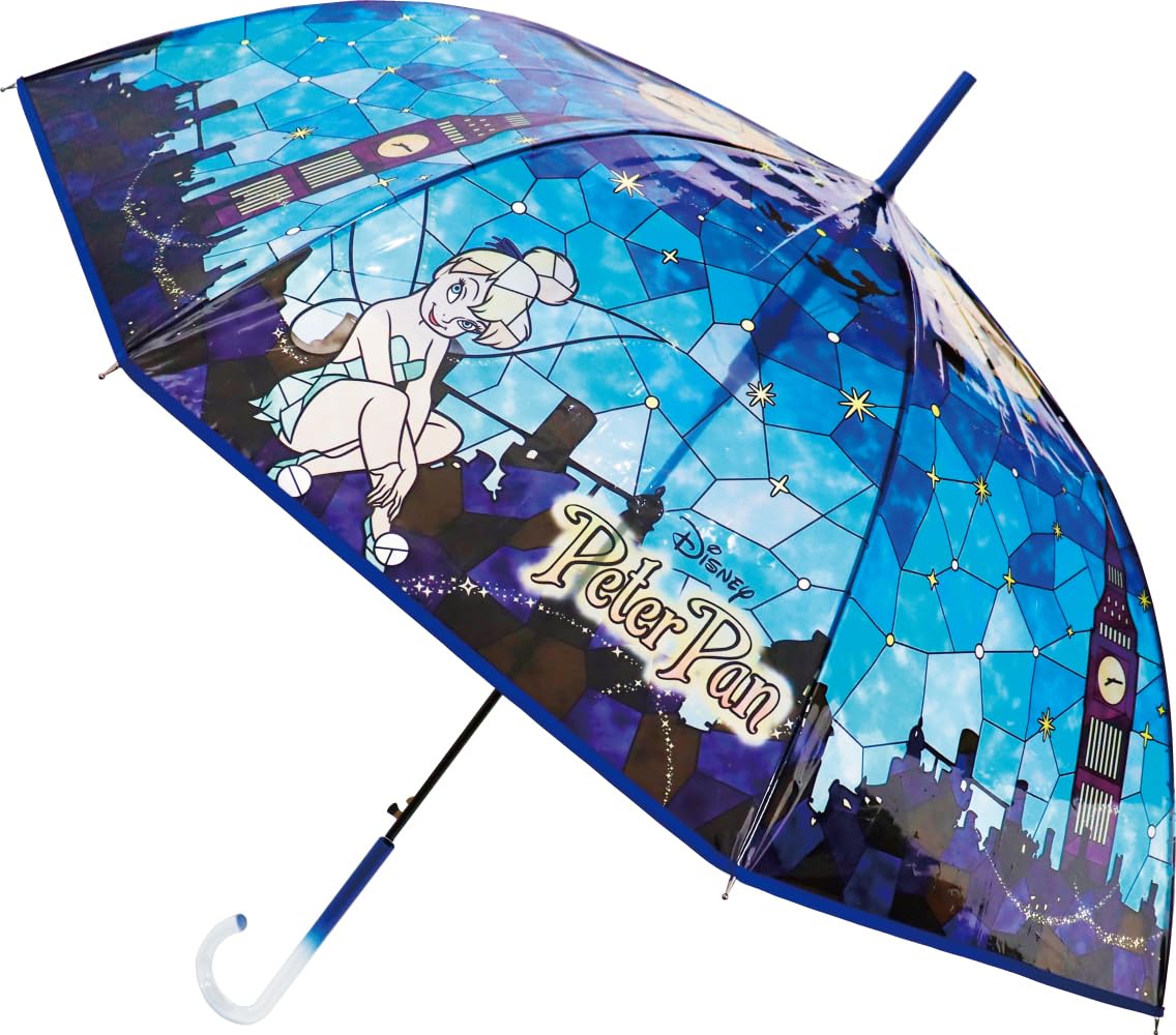 ティンカーベル ステンドグラス傘 長傘 55cm ワンタッチ ピーターパン かわいい
