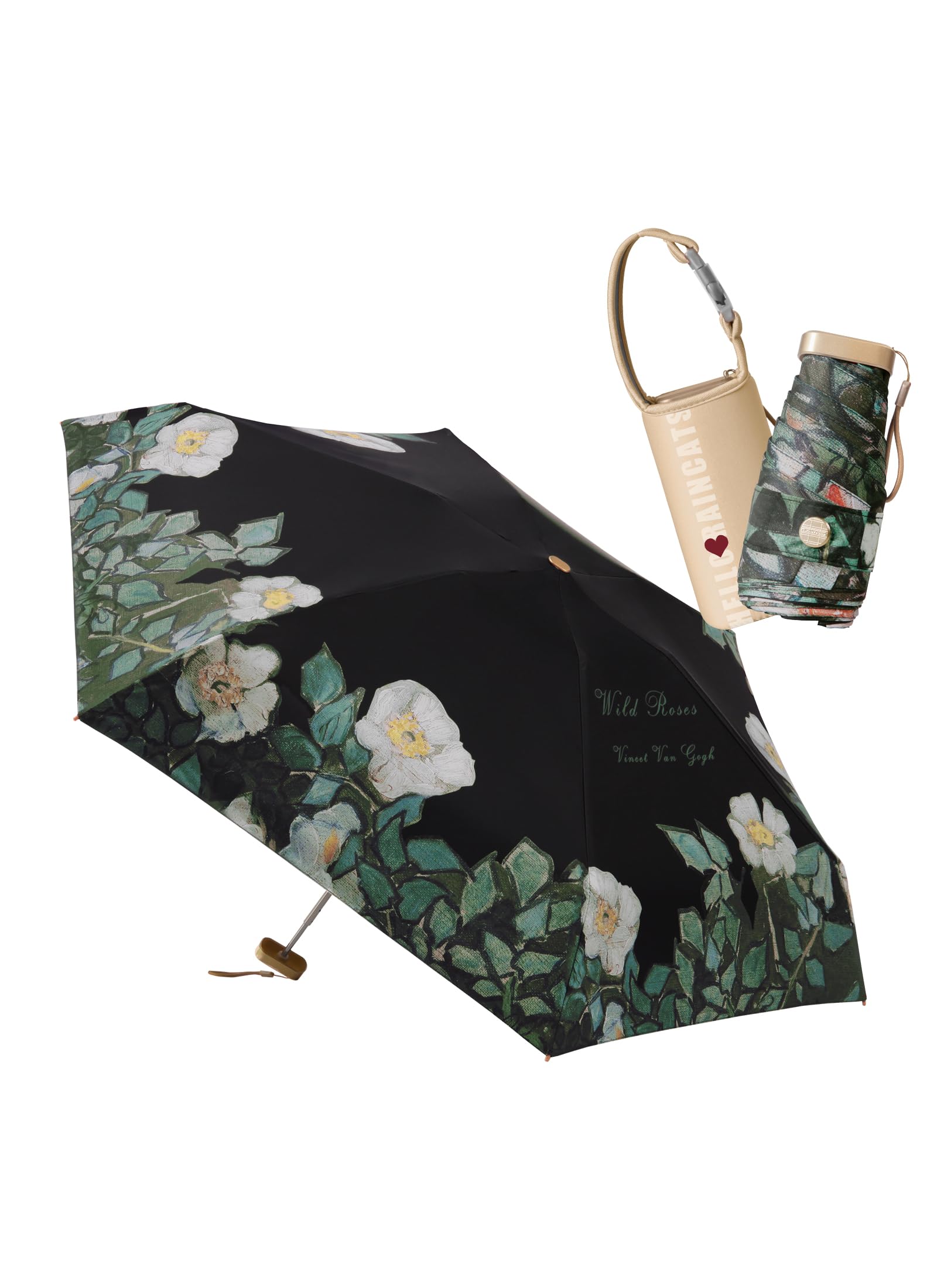 Rain Cats women's Mini Folding Trave Mini Small Compact Umbrella for Sun Lightweight for purse A..