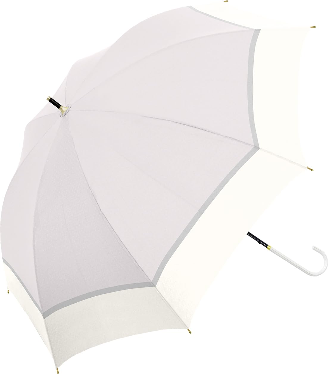 【中谷】 Parasol 婦人 長傘 手開き 晴雨兼用 UV ペール トライカラー ダスティーパープル UVカット UP..