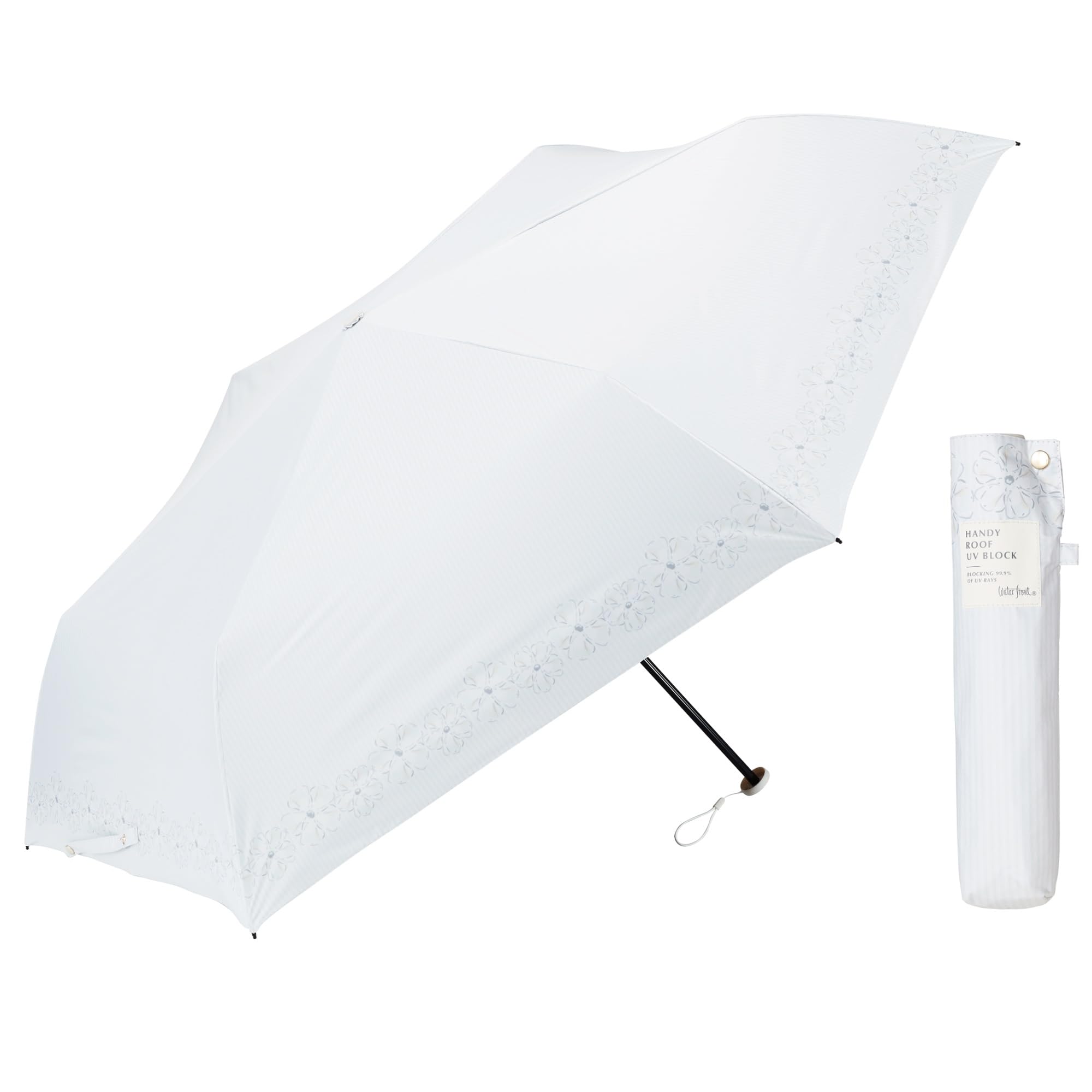 Waterfront 折りたたみ傘 日傘 兼用 雨傘 カローラ ライト グレー 60cm 190g umbulatio シリーズ 『ハ..