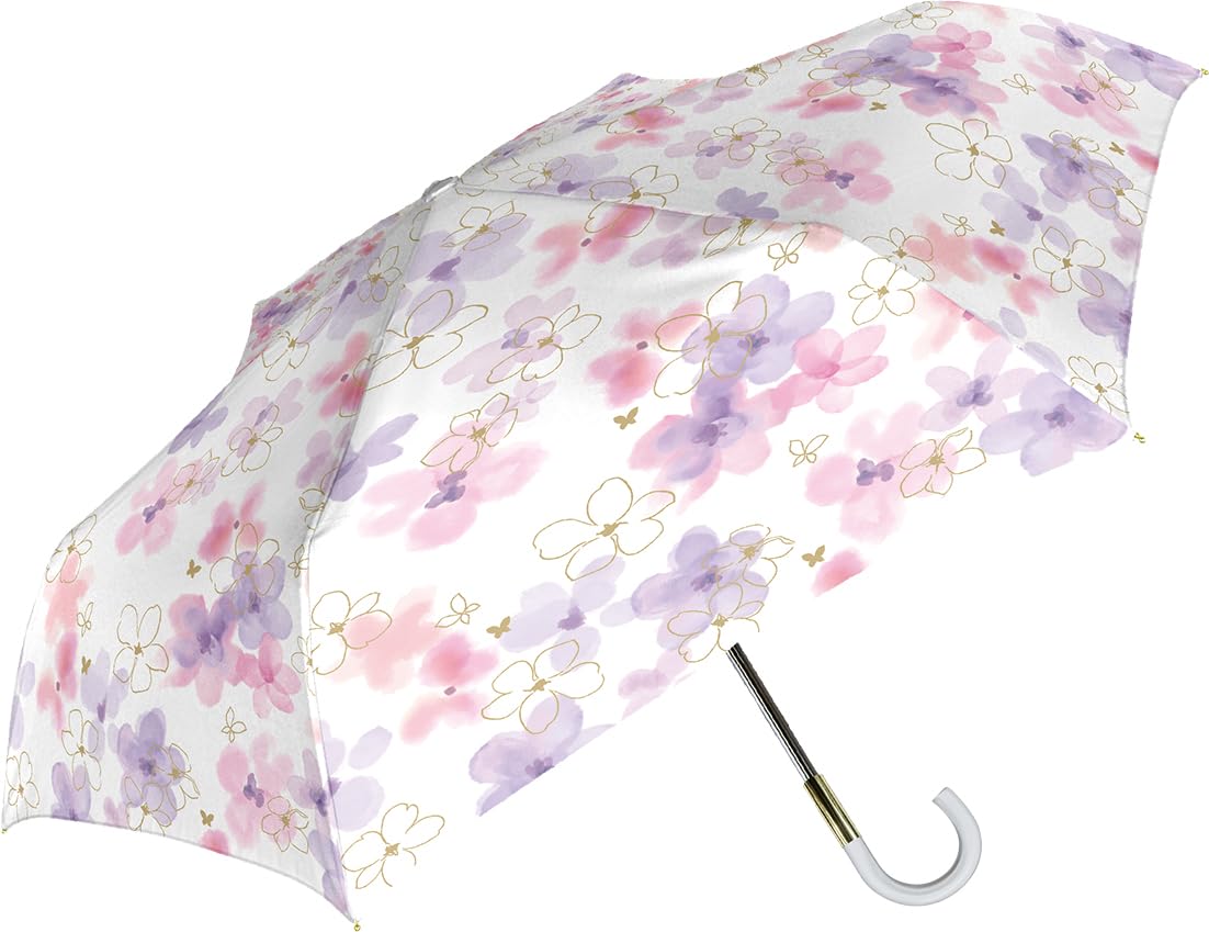 【中谷】 Parasol 折傘 手開き 晴雨兼用 UV フローラル 折 ピオニーピンク UVカット UPF50 遮熱 遮光 5..
